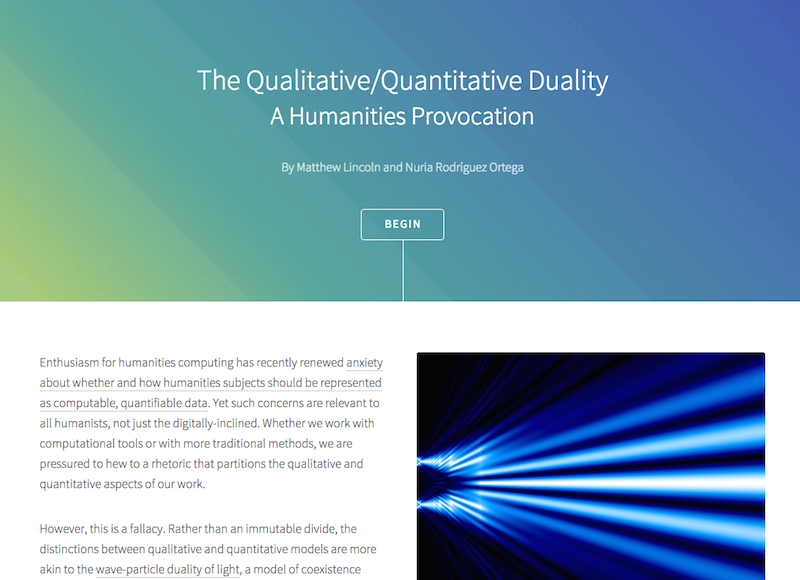 Homepage for The Qualitative/Quantitative Duality: A Humanities Provocation