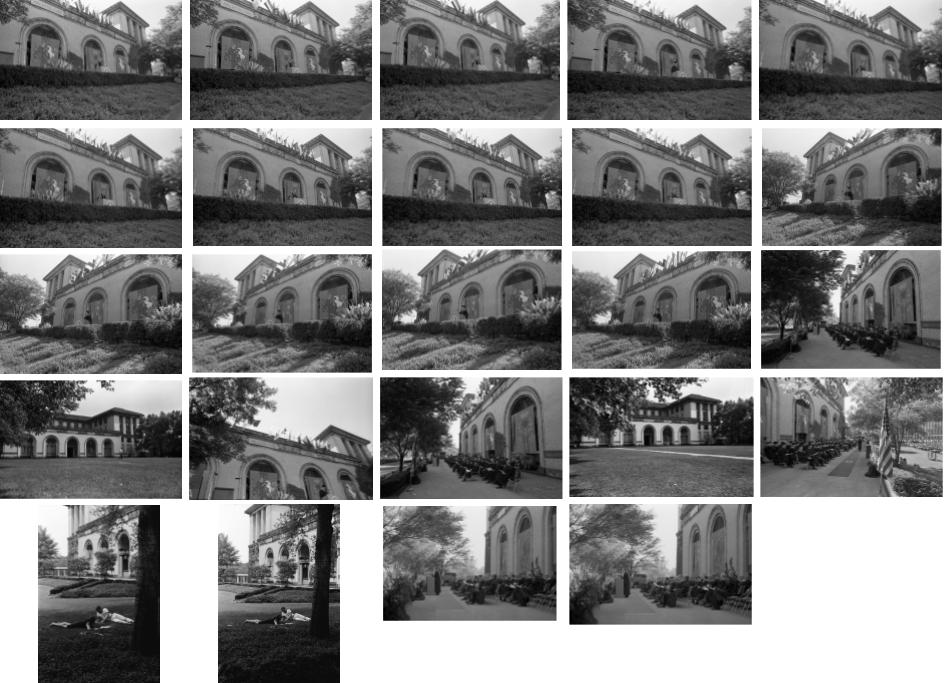 A sample of visually similar images of CMU's College of Fine Arts building.