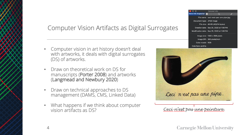 Computer vision artifacts as digital surrogates?